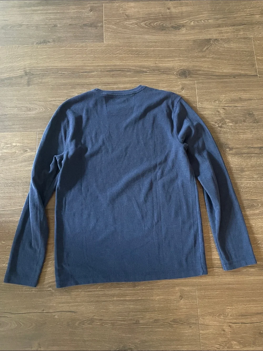 Men's Banana Republic Blue Crewneck Long-Sleeve Shirt, Size Large